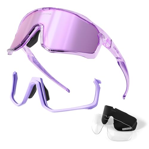 KAPVOE Polarisiert Fahrradbrille mit 3 Wechselgläser für Herren Damen Sport Radfahren MTB TR90 Rahmen Sportsonnenbrille Radbrille Sportbrille Fahren Baseball Radsport Laufen Golf Volleyball Angeln KAPVOE Polarisiert Fahrradbrille mit 3 Wechselgläser für Herren Damen Sport Radfahren MTB TR90 Rahmen Sportsonnenbrille Radbrille Sportbrille Fahren Baseball Radsport Laufen Golf Volleyball Angeln von KAPVOE