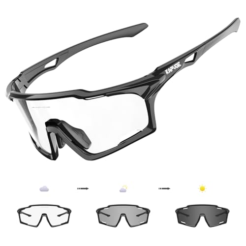 KAPVOE selbsttönende fahrradbrille, UV400-Schutz TR90-Rahmen, transparent Sport-Sonnenbrille für Damen und Herren zum Radfahren, Laufen, Baseball, mtb, Mountainbike und andere Outdoor-Sportarten 05 KAPVOE selbsttönende fahrradbrille, UV400-Schutz TR90-Rahmen, transparent Sport-Sonnenbrille für Damen und Herren zum Radfahren, Laufen, Baseball, mtb, Mountainbike und andere Outdoor-Sportarten 05 von KAPVOE