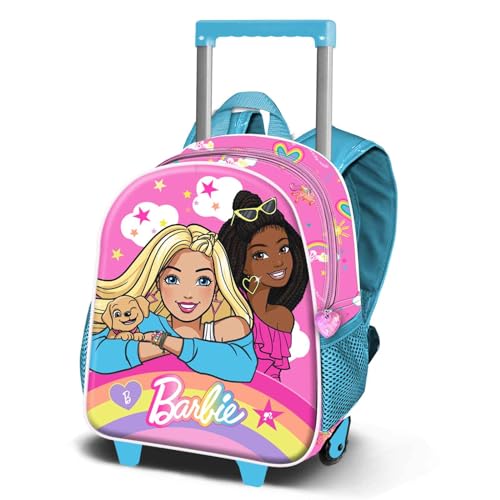 Barbie Rainbow-Kleiner 3D Rucksack mit Rädern, Rosa, 13 x 28 cm, Kapazität 12,5 L Barbie Rainbow-Kleiner 3D Rucksack mit Rädern, Rosa, 13 x 28 cm, Kapazität 12,5 L von KARACTERMANIA