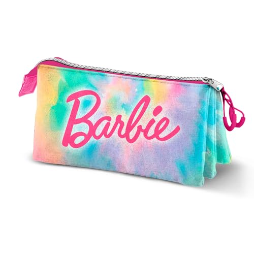 Barbie Tie Dye-Dreifach Federmäppchen, Mehrfarbig, 23 x 11 cm von KARACTERMANIA