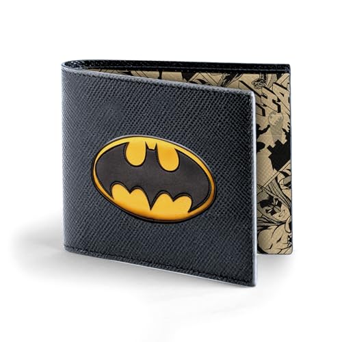 Batman Batsignal-Herrenbrieftasche, Schwarz, 12 x 12 cm Batman Batsignal-Herrenbrieftasche, Schwarz, 12 x 12 cm von KARACTERMANIA