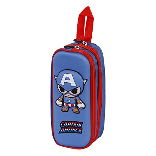 Captain America Bobblehead-3D Doppelfedermäppchen, Blau Captain America Bobblehead-3D Doppelfedermäppchen, Blau von Marvel