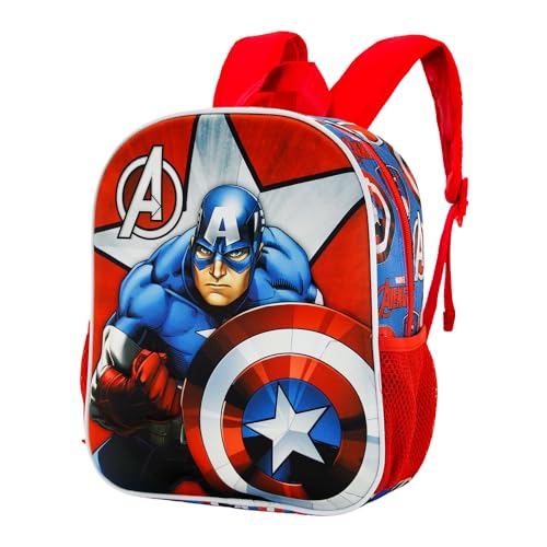 Captain America Gravity-Kleiner 3D Rucksack, Rot von Marvel