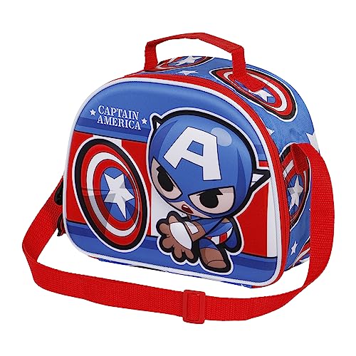 Captain America Let's go-3D Frühstückstasche, Blau von Marvel