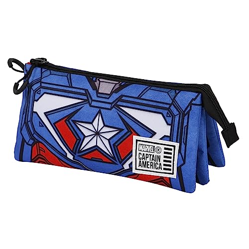 Captain America Tekk Costume-FAN Dreifach Federmäppchen 2.0, Blau Captain America Tekk Costume-FAN Dreifach Federmäppchen 2.0, Blau von Marvel