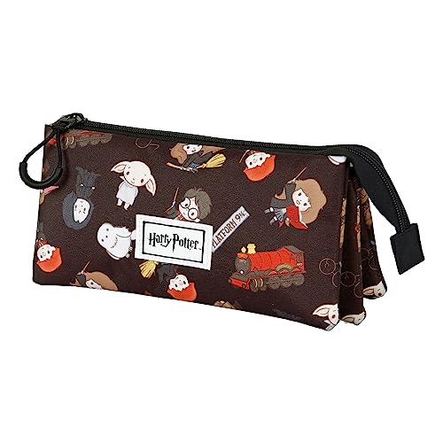 Harry Potter Cute-FAN Dreifach Federmäppchen 2.0, Schwarz von Harry Potter