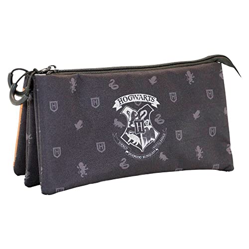 Harry Potter Howgarts-FAN Dreifach Federmäppchen, Schwarz Harry Potter Howgarts-FAN Dreifach Federmäppchen, Schwarz von KARACTERMANIA