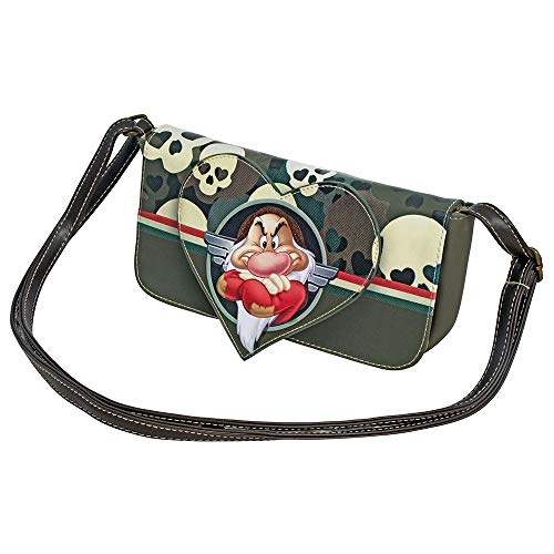 Karactermania Sieben Zwerge Skull-Handy Schultertasche Umhängetasche, 24 cm, Green Karactermania Sieben Zwerge Skull-Handy Schultertasche Umhängetasche, 24 cm, Green von Disney