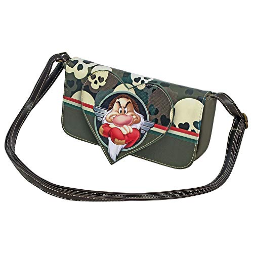 Karactermania Sieben Zwerge Skull-Handy Schultertasche Umhängetasche, 24 cm, Green von Disney