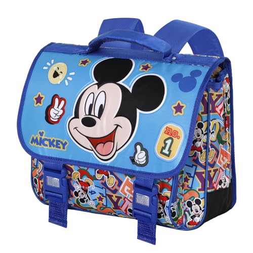 Micky Maus Blissy-Cartable Rucksack 2.0, Orange von Disney