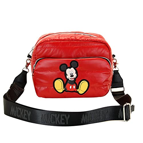 Micky Maus Shoes-Padding IBiscuit Schultertasche, Rot von Disney