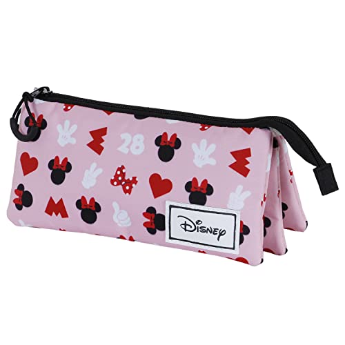 Minnie Maus Pinky-FAN Dreifach Federmäppchen 2.0, Rosa von Disney