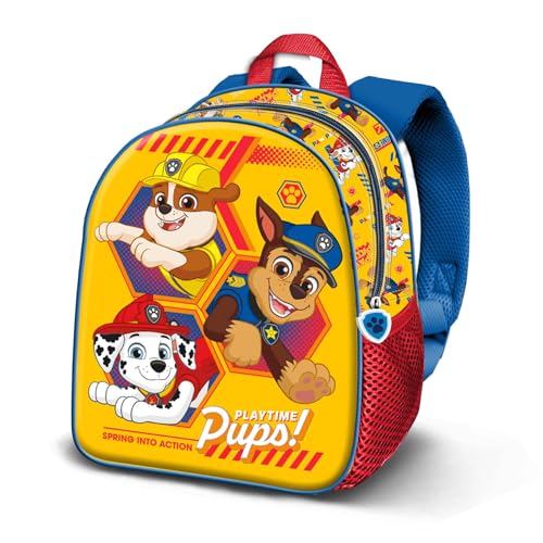 Paw Patrol Playful-Elite 3D Rucksack, Gelb, 26 x 31 cm, Kapazität 8 L von KARACTERMANIA