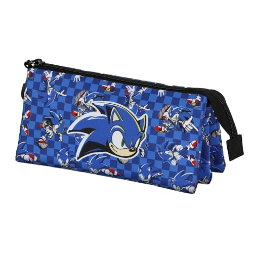 Sega-Sonic Action-Dreifach Federmäppchen, Blau, 23 x 11 cm Sega-Sonic Action-Dreifach Federmäppchen, Blau, 23 x 11 cm von KARACTERMANIA