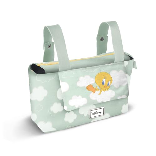 Tweety Clouds-Hamper Mommy Organizer-Tasche für Kinderwagen, Grün, 31 x 27 cm Tweety Clouds-Hamper Mommy Organizer-Tasche für Kinderwagen, Grün, 31 x 27 cm von KARACTERMANIA