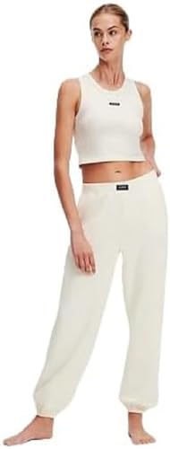 KARL LAGERFELD Essential cuffed Joggers, Ivory von KARL LAGERFELD