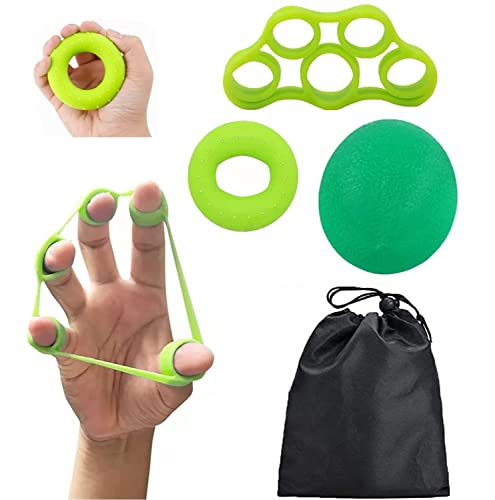 KARLOR 3er Set Handtrainer Fingertrainer Antistressball Hand Grip Trainer Strengthener Finger Exerciser Griffbälle Finger Stretcher Silikon zur Stärkung der Finger von KARLOR