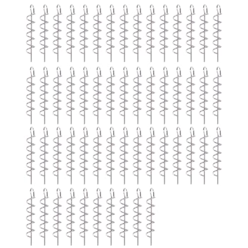 KASFDBMO 50 Stück Angelhaken Feder Karpfen Angelhaken Stahl Wirbel Feder Einzelringe Explosionen Haken Teil Angelgeräte von KASFDBMO