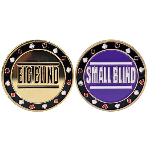 KASFDBMO Button Round Dealers Buttons Coin Collectible Chip Coin Cards Guard Protector Metal Coin von KASFDBMO