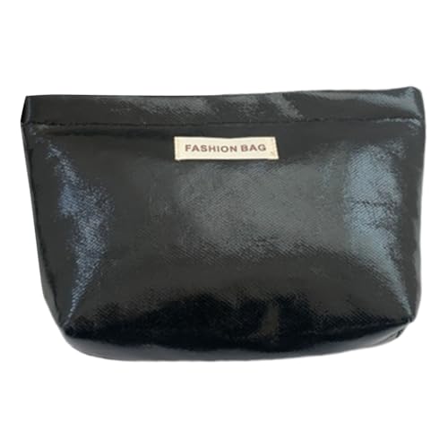 KASFDBMO Elegante Kosmetik-Aufbewahrungstasche, modische Make-up-Tasche, großes Fassungsvermögen, funktionale Kulturbeutel für Damen und Mädchen, Schwarz von KASFDBMO