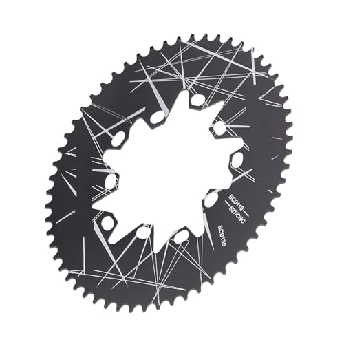 KASFDBMO Kettenblatt aus Aluminiumlegierung, ovales Scheiben-Kettenblatt für Rennräder, Klappräder, 52T/54T/56T/58T/60T Fahrräder, ovales Kettenblatt von KASFDBMO
