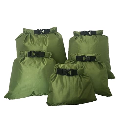 KASFDBMO Leichte, wasserdichte Trockensäcke mit Roll-Top, hält Ausrüstung trocken für Wanderungen, Strand, Angeln, Camping, Raftings, 5 Stück von KASFDBMO