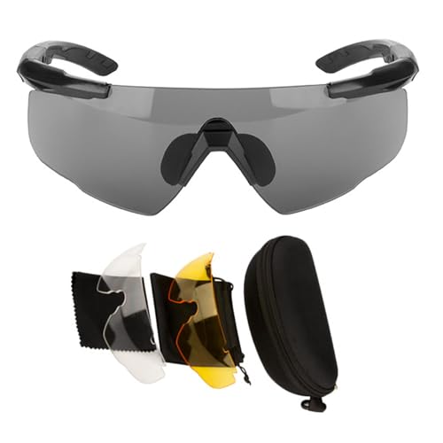 KASFDBMO Outdoor-Sportbrille mit austauschbaren Gläsern, Fahrradbrille, Reitbrille, Outdoor-Sport-Sonnenbrille von KASFDBMO