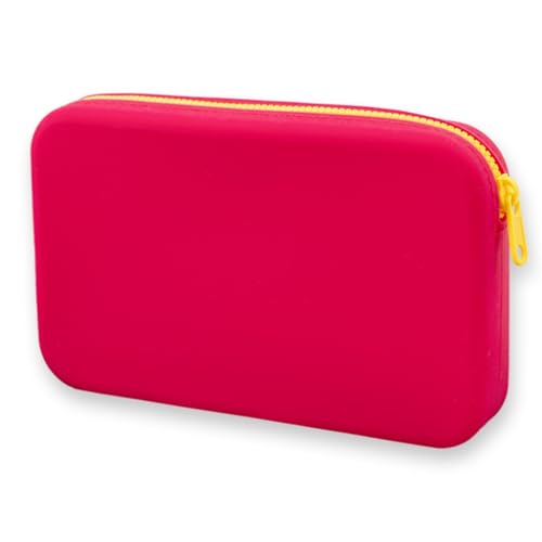 KASFDBMO Reise-Make-up-Tasche, große Kapazität, Kosmetiktasche, weibliche Reißverschlüsse, Kosmetik-Aufbewahrungstasche, Silikon-Kulturbeutel, Kulturbeutel, rot KASFDBMO Reise-Make-up-Tasche, große Kapazität, Kosmetiktasche, weibliche Reißverschlüsse, Kosmetik-Aufbewahrungstasche, Silikon-Kulturbeutel, Kulturbeutel, rot von KASFDBMO