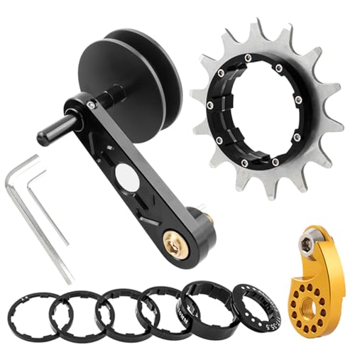 KASFDBMO Single Speed Conversion Kits Cassettes Cogs Bike Chain Tensioner Bicycles Single Speed Adjuster Converter Easy To Use von KASFDBMO