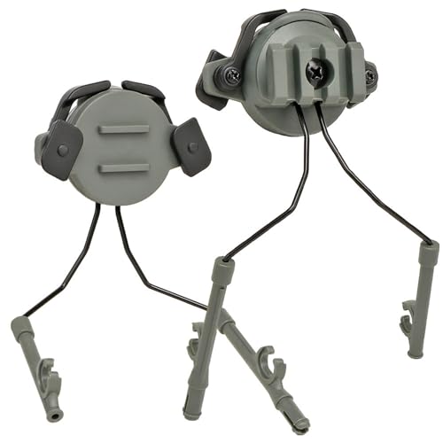 Tacticals Helm-Airsoft-Headset-Halter, schnelles Helmschienen-Adapter-Set für 19–21 mm verstellbare Schienen, Halterungsschienen-Adapter, 1 Paar Tacticals Helm-Airsoft-Headset-Halter, schnelles Helmschienen-Adapter-Set für 19–21 mm verstellbare Schienen, Halterungsschienen-Adapter, 1 Paar von KASFDBMO