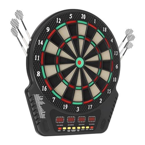 Elektronische Dartscheibe, Dartboard mit LED-Bildschirmen, 6 Darts, 24 Dartköpfe, 27 Spielmodi, Innovative Dartmaschine für 1 bis 16 Spieler Englisch Sprachansage Elektronische Dartscheibe, Dartboard mit LED-Bildschirmen, 6 Darts, 24 Dartköpfe, 27 Spielmodi, Innovative Dartmaschine für 1 bis 16 Spieler Englisch Sprachansage von KAUITOPU