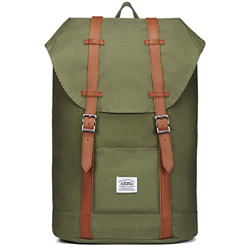 KAUKKO Rucksack Damen Herren Schön und Praktisch Daypack für Schule, Uni, Beruf und Freizeit mit 14" Laptopfach Tasche für den Alltag,18L von KAUKKO