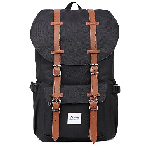 KAUKKO Rucksack Damen Herren Daypack mit Laptopfach für 15 Zoll Notebook für Schule, Uni, Reisen, Wandern, 22L, Schwarz KAUKKO Rucksack Damen Herren Daypack mit Laptopfach für 15 Zoll Notebook für Schule, Uni, Reisen, Wandern, 22L, Schwarz von KAUKKO