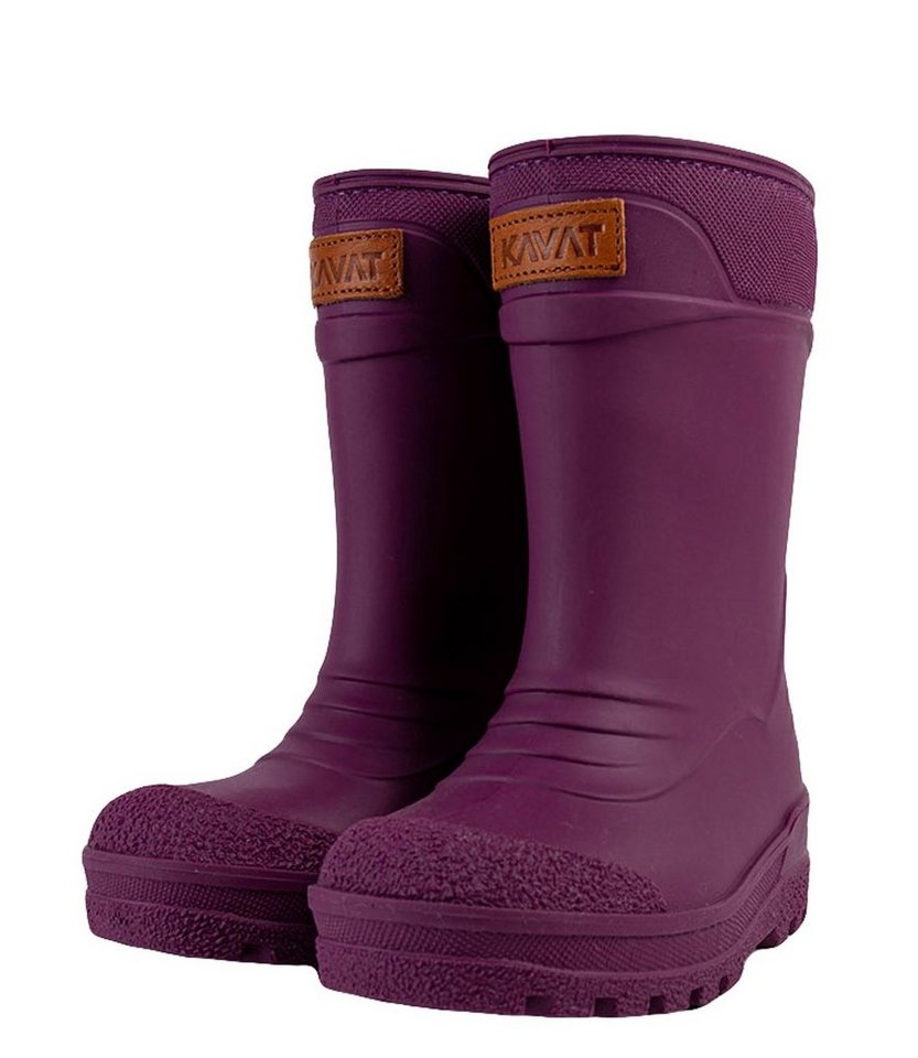 KAVAT Kavat Gummistiefel Regenstiefel mit Wolle Pöl Damson Plum Gummistiefel von KAVAT