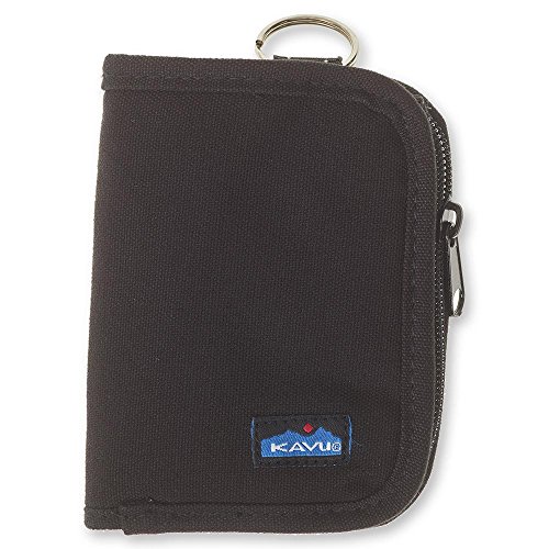 KAVU Zippy Wallet Clutch mit abnehmbarem Münzfach mit Reißverschluss, Schwarz von KAVU