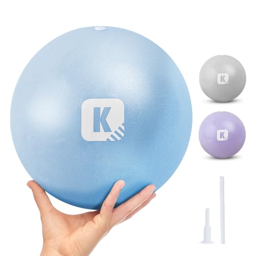 KAYMAN Weicher Pilates-Ball, 25 cm, Anti-Burst-Yoga-Ball für Kernstärke, Fitness & Physiotherapie, Core Balance Ball, Leichter Physioball, tragbarer und Kleiner Gymnastikball für Zuhause, von KAYMAN