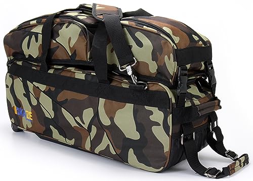 KAZE SPORTS 3 Ball Deluxe Bowling Tournament Tote mit Abnehmbarer Schuh & Zubehör Tasche, Camouflage KAZE SPORTS 3 Ball Deluxe Bowling Tournament Tote mit Abnehmbarer Schuh & Zubehör Tasche, Camouflage von KAZE SPORTS