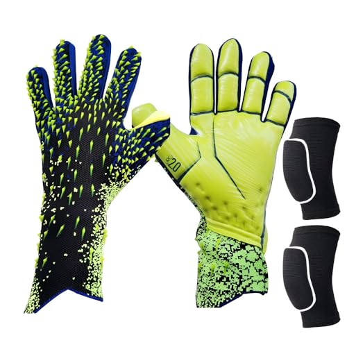 KBIBCK Torwarthandschuhe Kinder mit Knieschoner, Fußball Torwarthandschuhe, Fußballhandschuhe für Herren, Jungen, Jugendliche, Erwachsene, Kinder, Doppeltem Schutz, Grip und rutschfeste, Größen 7 KBIBCK Torwarthandschuhe Kinder mit Knieschoner, Fußball Torwarthandschuhe, Fußballhandschuhe für Herren, Jungen, Jugendliche, Erwachsene, Kinder, Doppeltem Schutz, Grip und rutschfeste, Größen 7 von KBIBCK