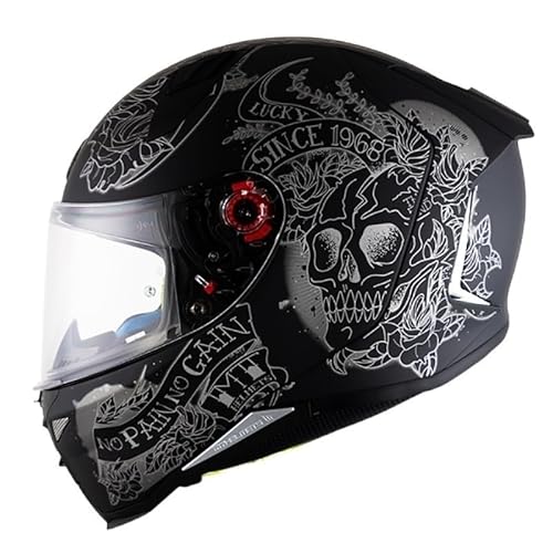 Integralhelm - Motorradhelm Integralhelm, Motorradhelm Offenes Gesicht, Integralhelm(2,M) von KCHYCV