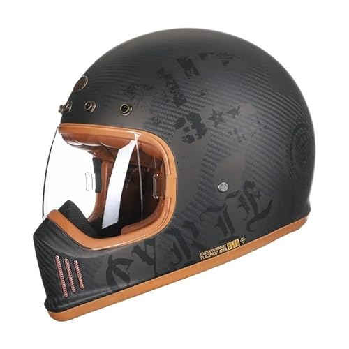 Integralhelm - Motorradhelm Integralhelm, Motorradhelm Offenes Gesicht, Integralhelm(4,XL) von KCHYCV