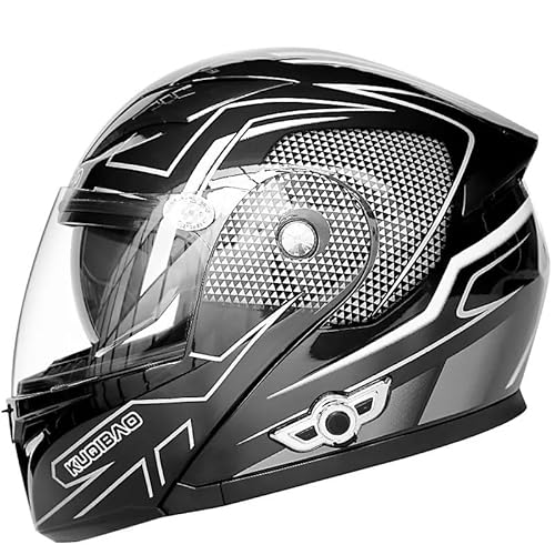 Integralhelm - Motorradhelm Integralhelm, Motorradhelm Offenes Gesicht, Integralhelm(C,XL) von KCHYCV