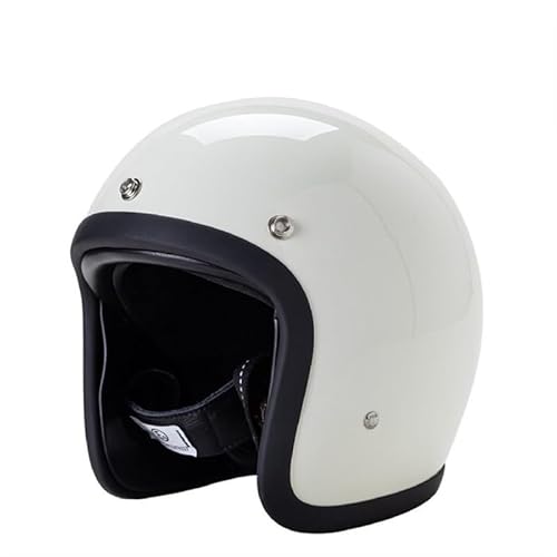 Integralhelm - Motorradhelm Integralhelm, Motorradhelm Offenes Gesicht, Integralhelm(White,3XL) von KCHYCV