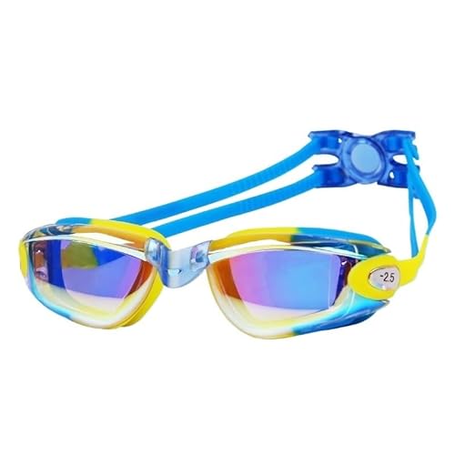 KCHYCV CrystalView Universal-Schwimmbrille – Klare Unterwassersicht for Schwimmer und Taucher(Colored plating blue yellow) von KCHYCV