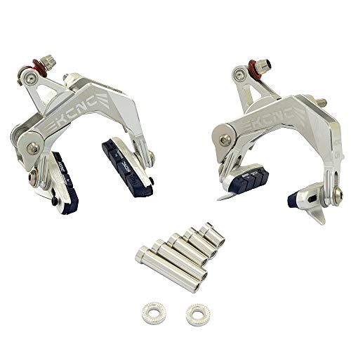 KCNC CB9 Road Caliper Brake Set Front and Rear Designed for Road Bike Wide Wheel Rim, Silver, SK2045 von KCNC