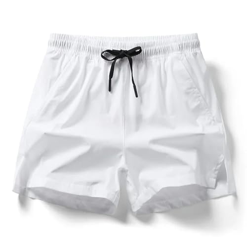 KCYSLY Shorts Herren Herren Badeshorts wasserdichte Strand Shorts Quick Dry Surfen Shorts Mit Mesh-weiß-s von KCYSLY