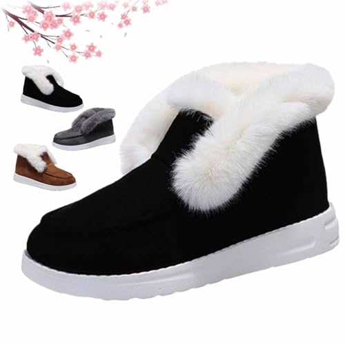 Dotmall Stiefel für Frauen Fleece gefüttert Mid Sherum Damen warm und bequem Casual Schneestiefel Schneestiefel für Frauen (1Stück-A,38 EU) von KDAKSA