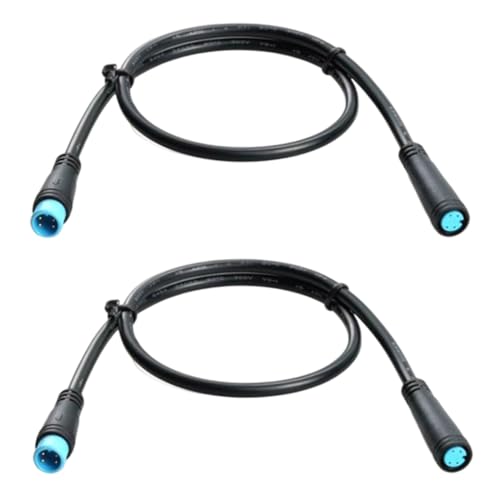 KDAMGOQE Fahrradinstrumentenverlängerungskabelbike-Verlängerungskabel wasserdicht 4 Pin E-Bike Motorinstrument Verlängerungskabel-Fahrradzubehör 2pcs von KDAMGOQE