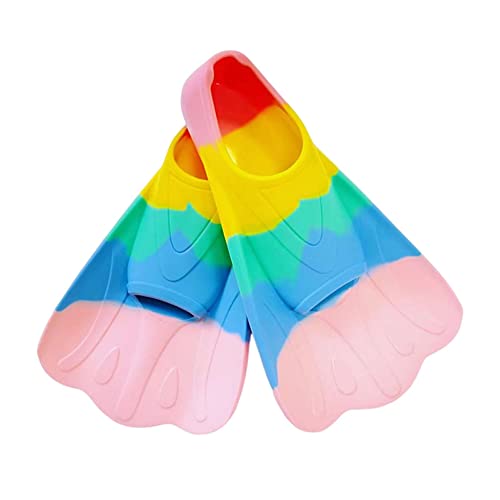 KDAMGOQE Schwimmtraining Flossen Schwimmen Flipper Kinder Schwimmen Flossen Bequeme weiche Silikonflipper zum Schwimmen und Tauchen Anfänger Kinder Mädchen Jungen Erwachsene xs von KDAMGOQE