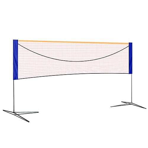 Badminton Net Stand Foldable Badminton Net with Stand& Carry Bag, Lightweight Adjustable Ball Game Training Machine for Junior, No Tools or Stakes Required von KDOQ