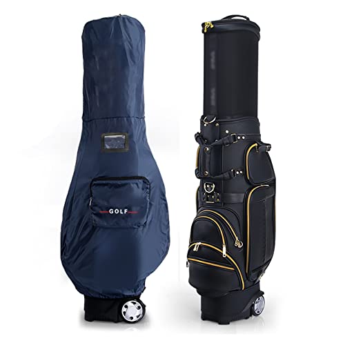 Outdoor-Golftasche aus Leder, wasserdichte Golf-Cart-Tasche, tragbare Golf-Standtasche, Reise-Golfschlägertaschen, leichter Golfschläger-Organizer für Golfplätze und Reisen von KDOQ